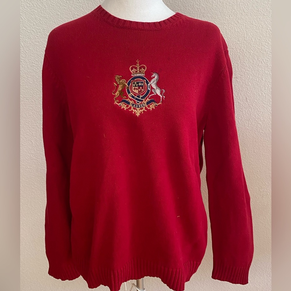 Red Crew Neck Sweater
